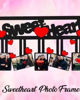 Misbh MDF Sweet Heart Personalised photo frame with 5 photos