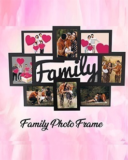 Misbh MDF Family Frame 2  Personalised photo frame with 8 photos