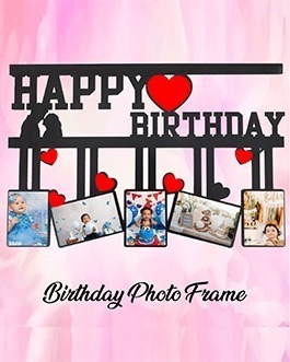 Misbh MDF happy birthday  1 Personalised photo frame with 5 photos