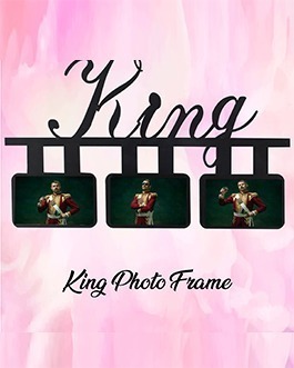 Misbh MDF  king  Personalised photo frame with 3 photos