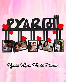 Misbh MDF Pyari Maa  Personalised photo frame with 5 photos