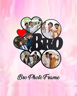 Misbh MDF  bro  Personalised photo frame with 5 photos