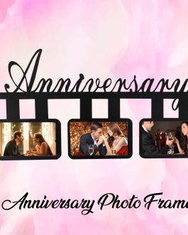 Misbh MDF Anniversary Personalised photo frame with 3 photos