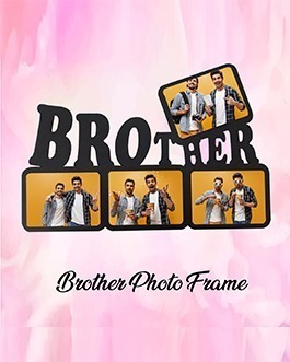 Misbh MDF  brother frame 2  Personalised photo frame with 4 photos