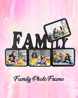 Misbh MDF Family  Personalised photo frame with 4 photos