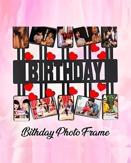 MisbhMDF happy birthday big frame Personalised photo frame with 10 photos