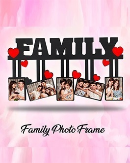 Misbh MDF Family Personalised Photo Frame With 5 Photos