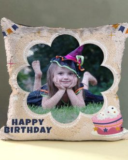 Kid happy birthday  double sideded photo cushion