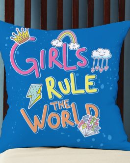 Girl Rule The World Double Sideded Photo Cushion