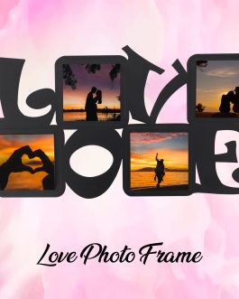 Misbh MDF  love frame 2 Personalised photo frame with 4 photos