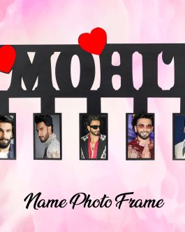 Misbh MDF mohit name  Personalised photo frame with 5 photos