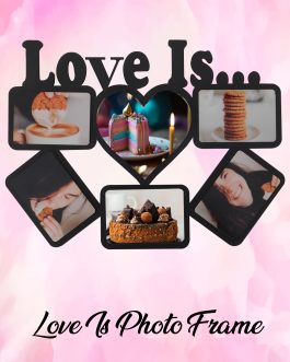 Misbh MDF  love is  Personalised photo frame with 6 photos