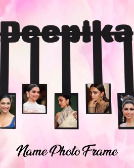 Misbh MDF deepika name  Personalised photo frame with 5 photos