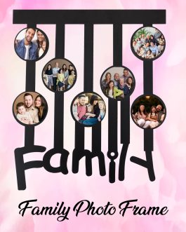 Misbh MDF FAMILY  Personalised photo frame with 7 photos