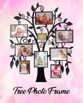 Misbh MDF TREE  Personalised photo frame with 10 photos
