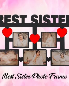 Misbh MDF best sister  Personalised photo frame with 5 photos