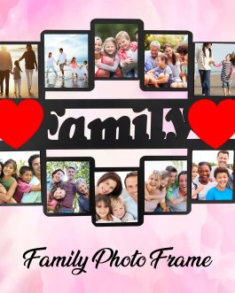 Misbh MDF FAMILY  BIG Personalised photo frame with 1O photos
