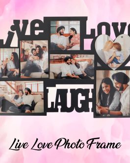 Misbh MDF live love laugh  Personalised photo frame with 7 photos
