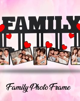 Misbh MDF SMALL FAMILY  FRAME 1  Personalised photo frame with 5 photos