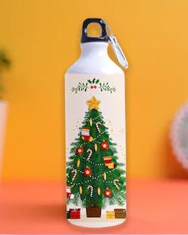 christmas tree -Personalized sipper water bottle