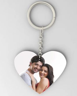 HEART SHAPE Personalized photo Key Chain