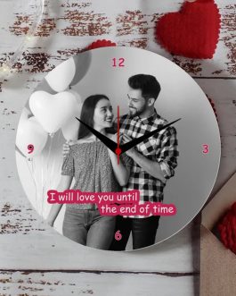 Romantic Personalized Photo Wall Clock
