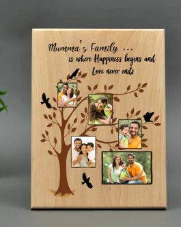 Personalized Wooden Photo Frame with Family Tree