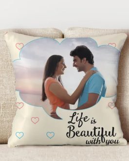 life is beautifull double sideded photo cushion