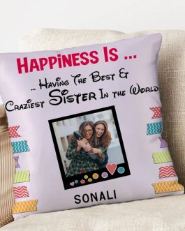 sister love double sideded photo cushion