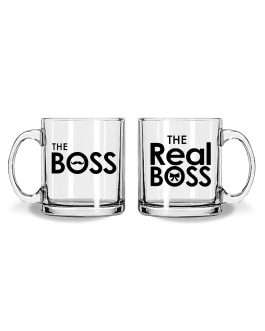 Misbh The Real Boss Printed Set of 2 Couple Clear