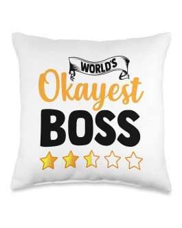 Misbh World’s Okayest Boss Throw Pillow