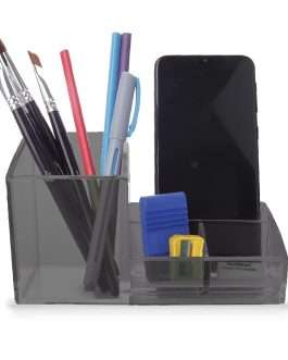 Acrylic Pen Tray Transparent 4 Different Compartments