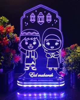 Gift for Eid Mubarak 3D Acrylic Multicolor Table Lamp
