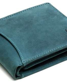 WildHorn Blue Leather Wallet for Men I 9 Card Slots