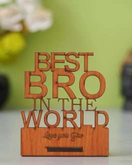 Best Brother in The World Wooden Showpiece Gift
