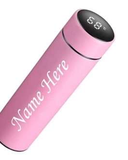 CROSI Name Written Temperature Display Bottle in Pink Color Thermos 500ml
