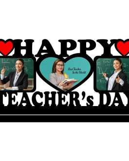 Customized Happy Teacher’s Day Standy Wooden Table Top Photo Frame