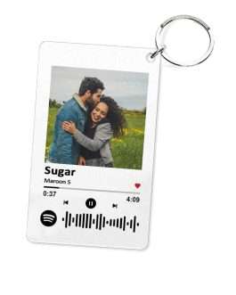 Customized Spotify Keychain With Spotify Song Code And Your Image