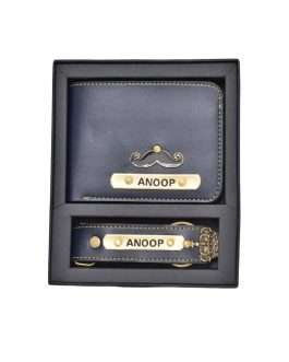 Faux Leather Personalised Wallet With Customized Keychain Name