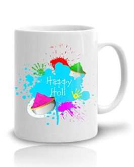Holi Special with Gulal Printed Ceramic Coffee Mug