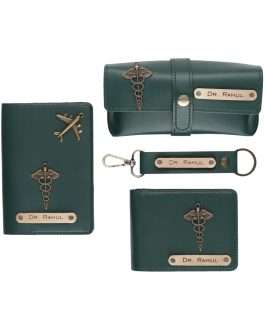 Personalised Name Doctor Dr Leather Wallet Gift Set for Men