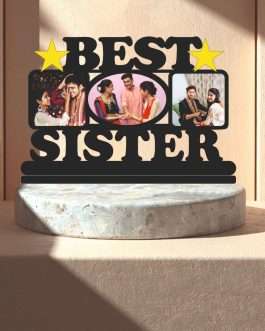 Sister Personalised Wooden Photo Frame
