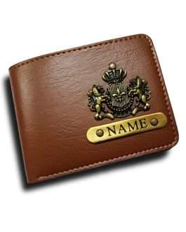 Unique Gift Studio Men’s Leather Wallet with Personalised Name with Logo