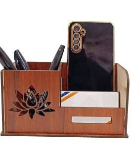 flower design Pen stand card holder for study table MDF Pencil Holder Penstand