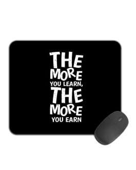 Misbh Gaming Mouse Pad – More Learn More Earn Design with Non-Slip Rubber Base
