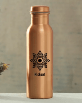 Rangoli Personalized Copper Water Bottle
