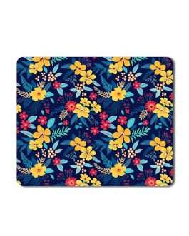 Misbh Trendy Seamless Floral Pattern with Exotic Flowers Yellow Flowers Designer Gaming Non-Slip Rubber Base Mouse Pad