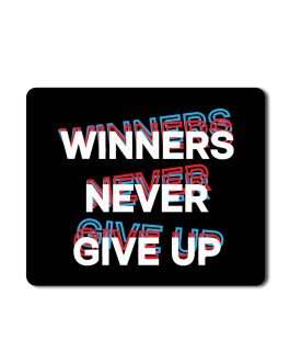 Misbh Winners Never Give Up Designer Gaming Non-Slip Rubber Base Mouse Pad