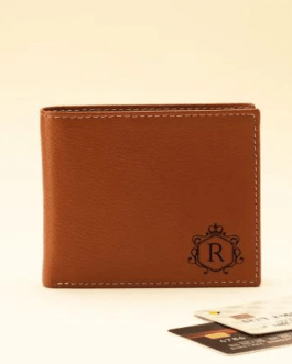 Personalized Leather Wallet For Men – Tan