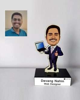 Misbh Personalized Gift for IT Employees and Boss-Toony Caricature Standee Coolest and Unique Corporate Gift